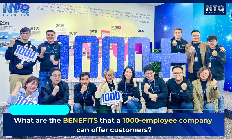 What are the benefits that a 1000-employee company can offer its customers?