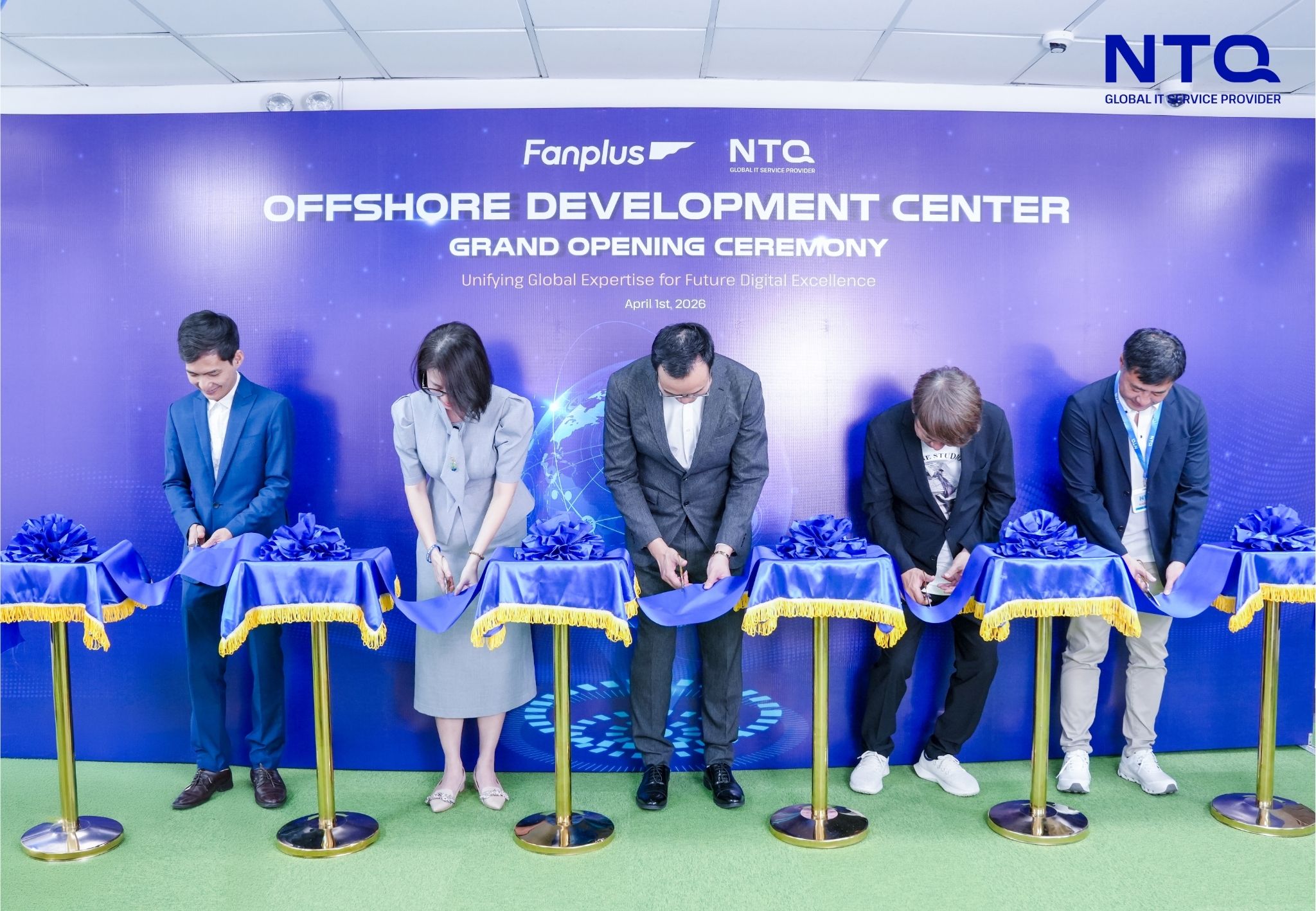 Representatives from NTQ & Fanplus to take part in the cutting ribbon ceremony, marking the launch of ODC