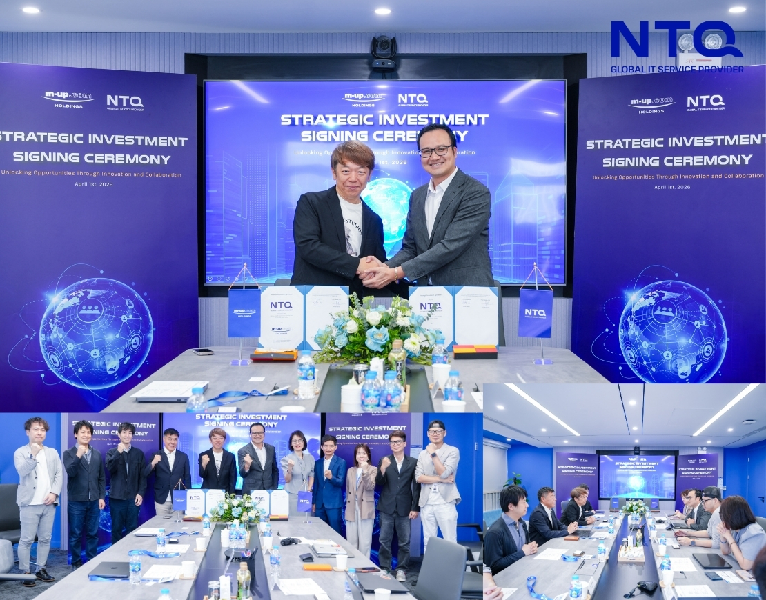 NTQ Affirms Strategic Destination for Japanese Corporations Through Investment Partnership with M-Up Holdings